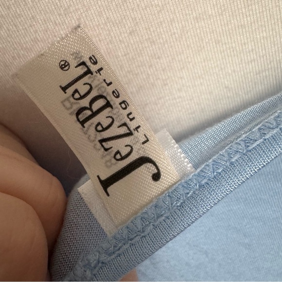 Y2K Sky Blue Floral Lace Cami Top | Fairycore Vintage Aesthetic Slip Style - Picture 6 of 7